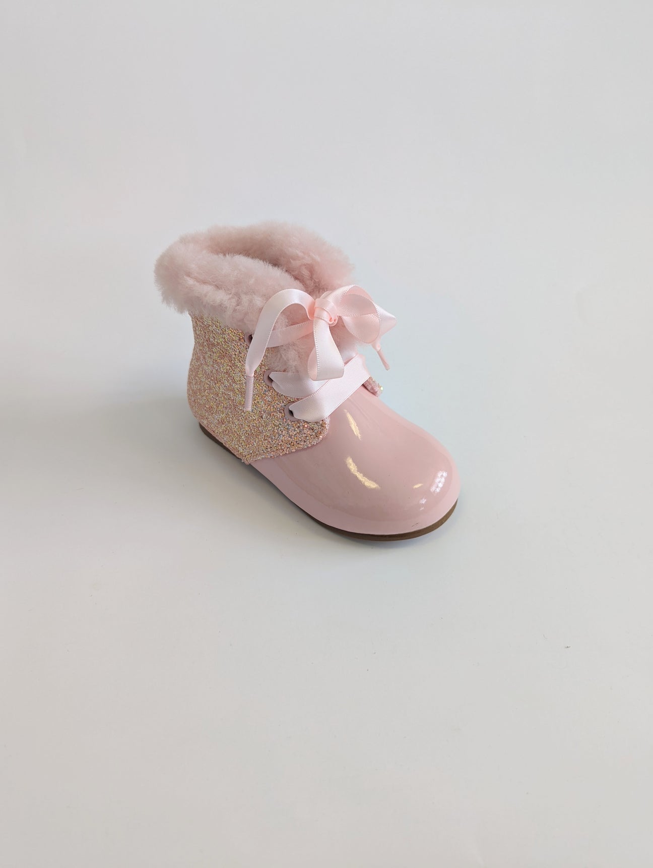 Beau Kids Sophie Pink  Fur Boot with Side Zip