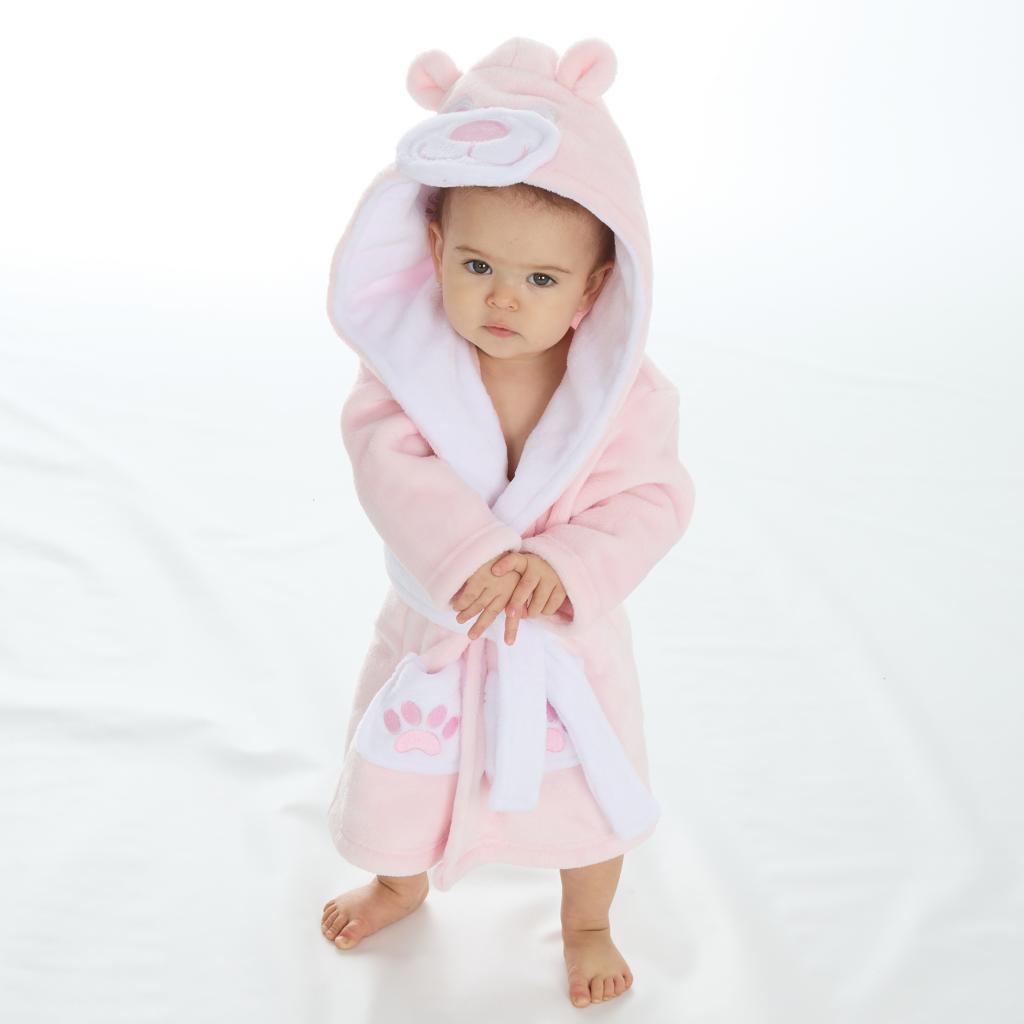 Dressing Gown Pink & White Teddy C825P