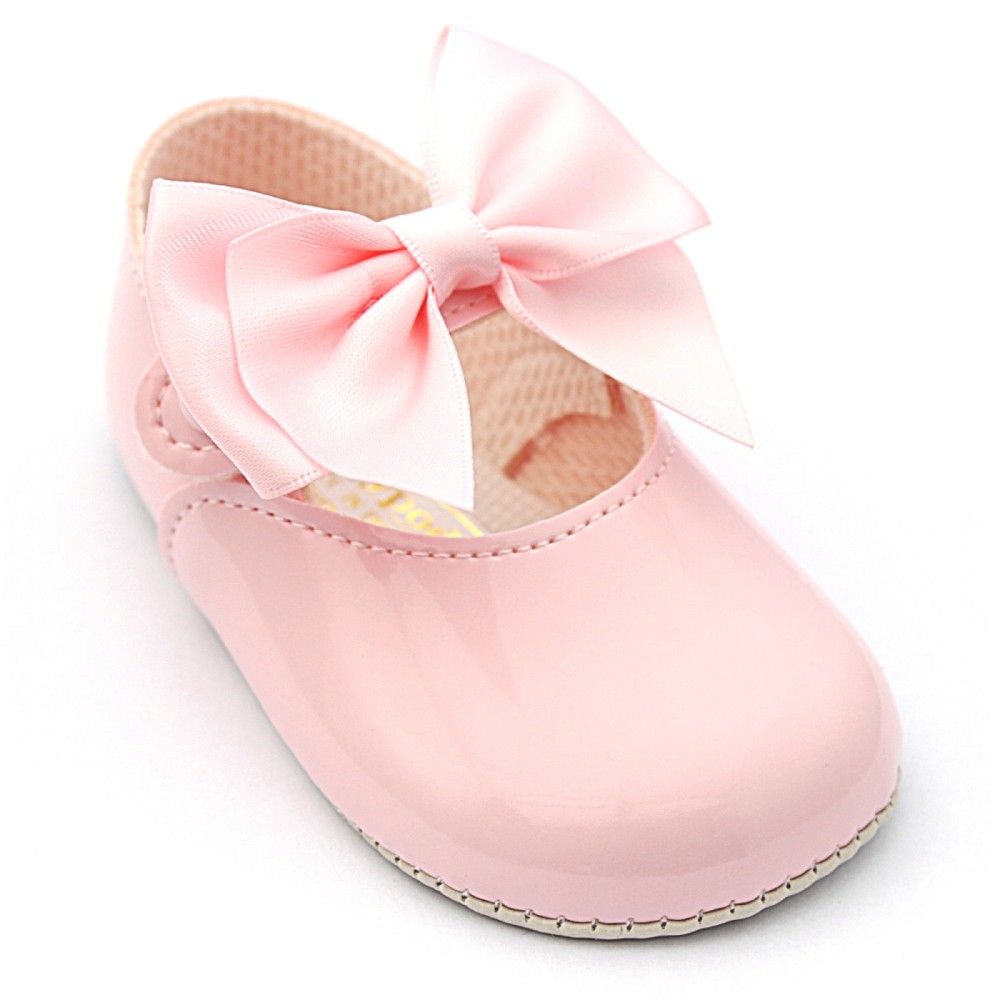 Baypods Pink Large Satin Bow Soft Shoe