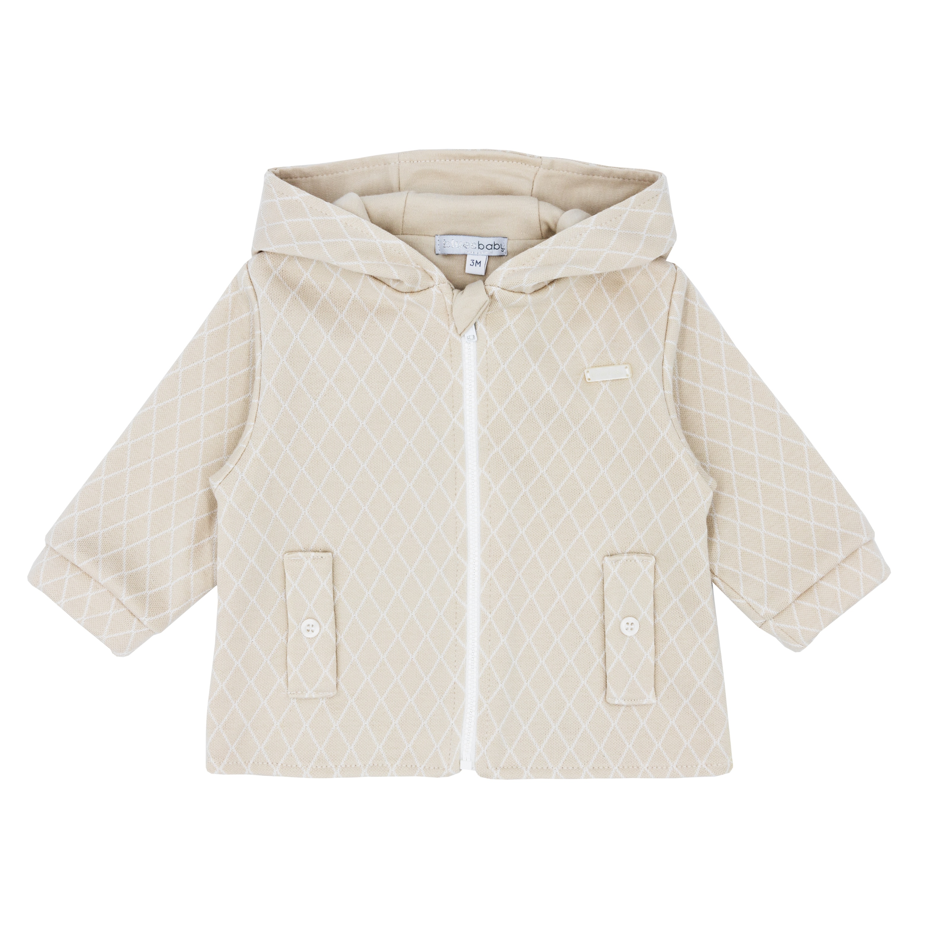 Blues Baby Boys Pisa Beige Hooded Jacket BB1217