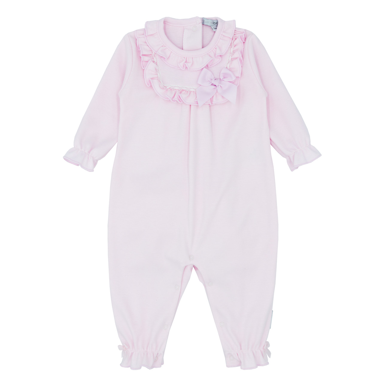 Blues Baby Girls Napoli Pink Frills and Bow All in One BB1152
