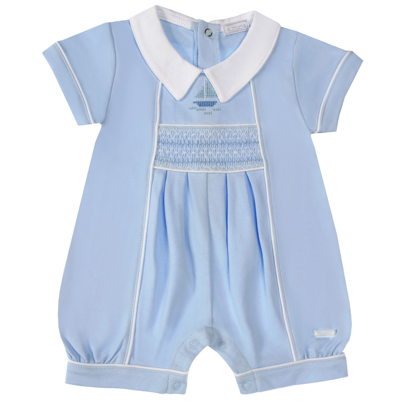 Amore Boys Classic Smock Boat Romper 6005