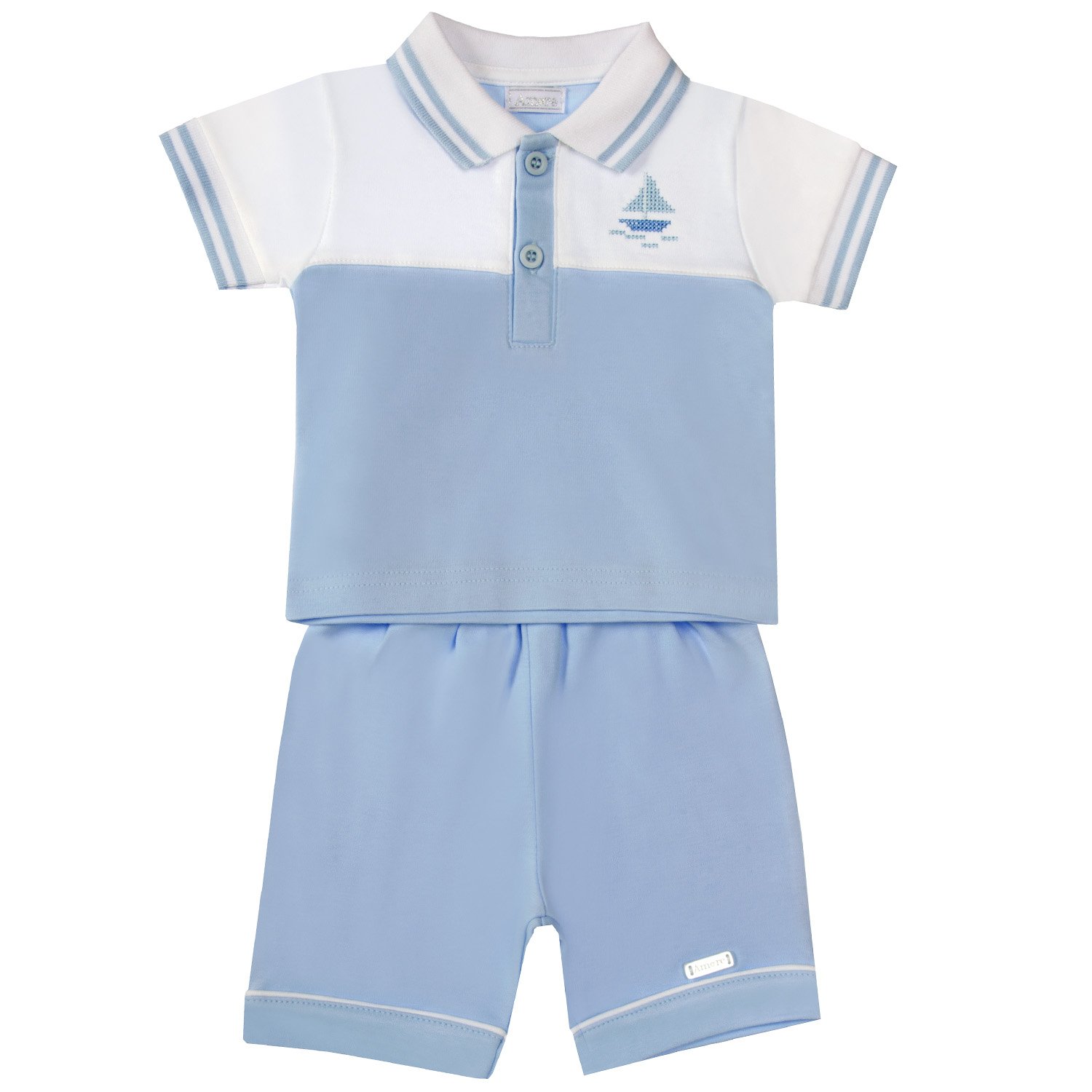 Amore Boys Classic Polo Shirt and Short Set 6008