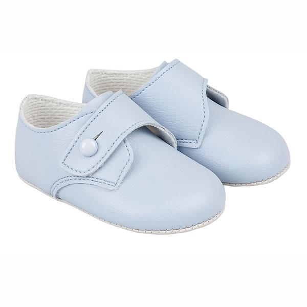 Baypods Blue Button Fastening  Soft Sole Shoe