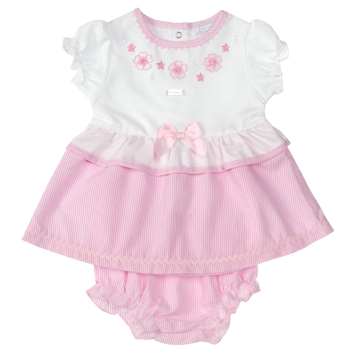 Amore Girls Pink Flower Dress & Pant 6033