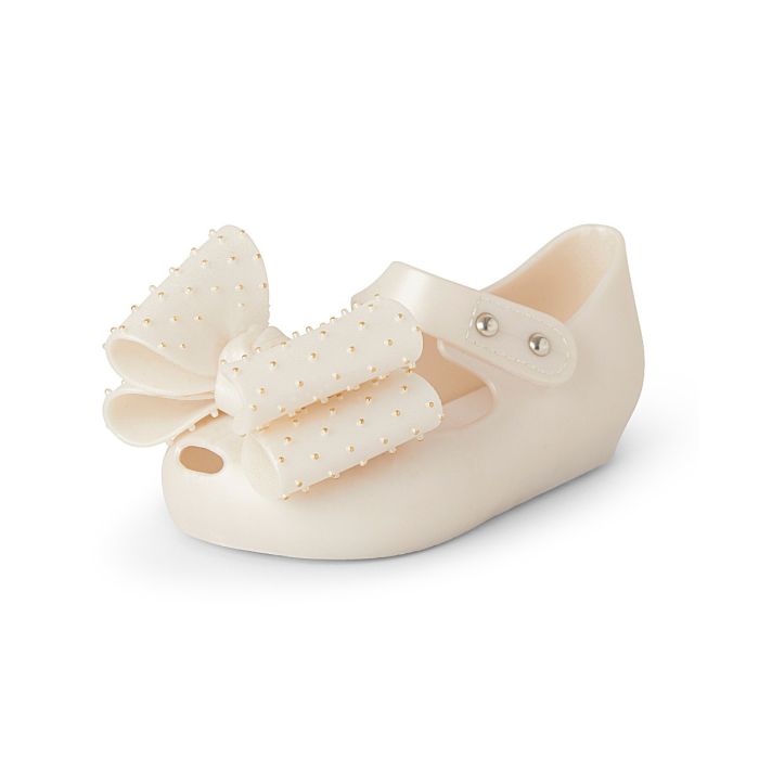 Jane Pearl Bow White Jelly Shoes JANEW