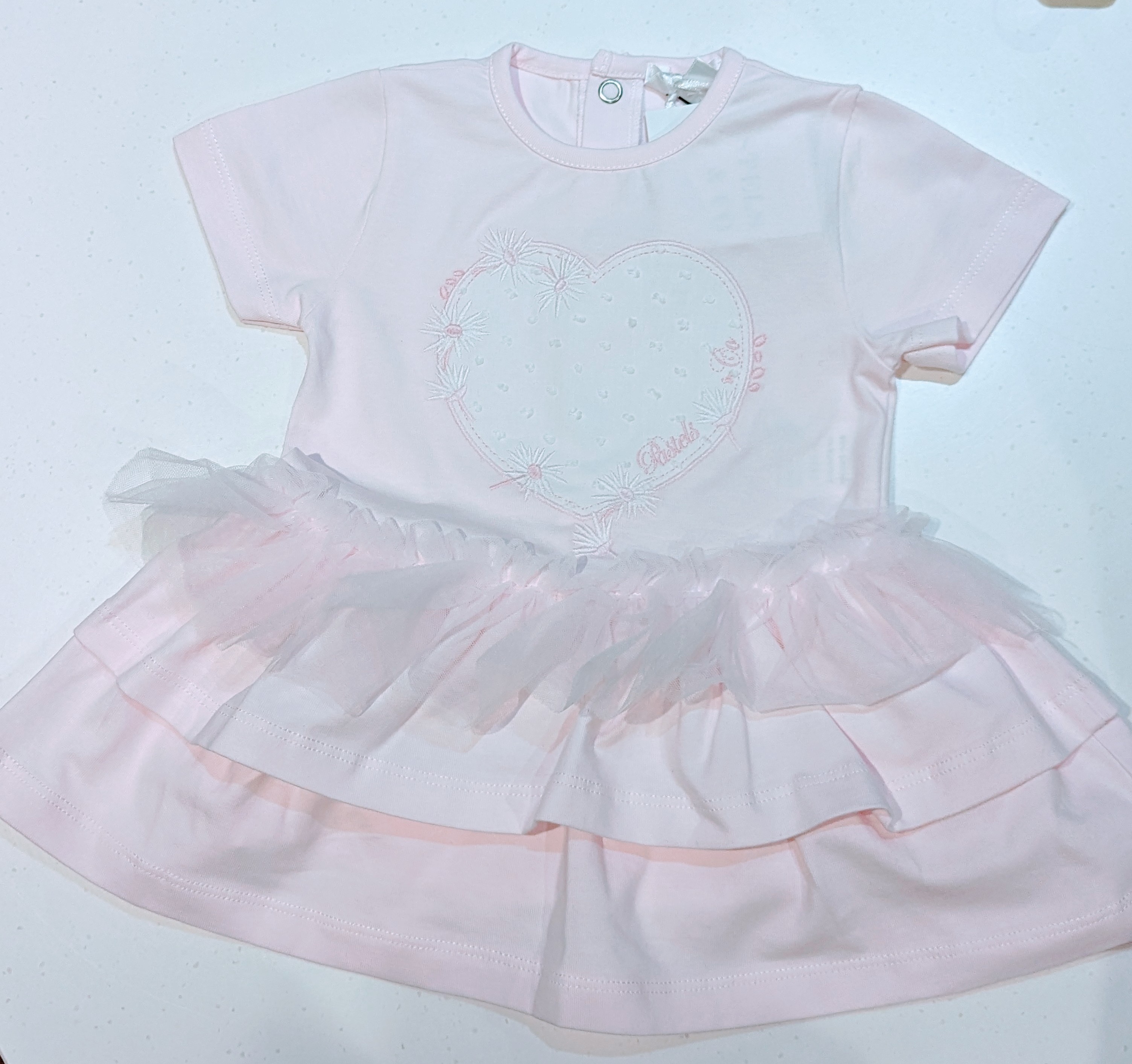 Pastels & Co Pink Chi Chi Dropped Waist Dress P106J