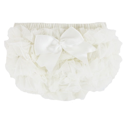 Couche Tot Cream Frilly & Bow Pant