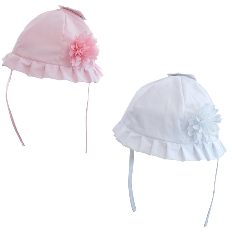 Girls Summer Hat with Flower H22