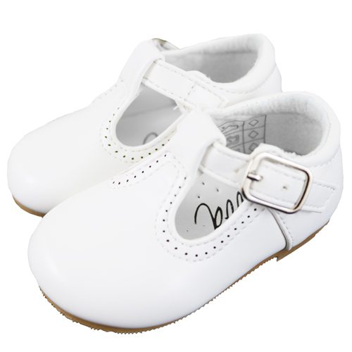 Sevva Amelia White T Bar shoe