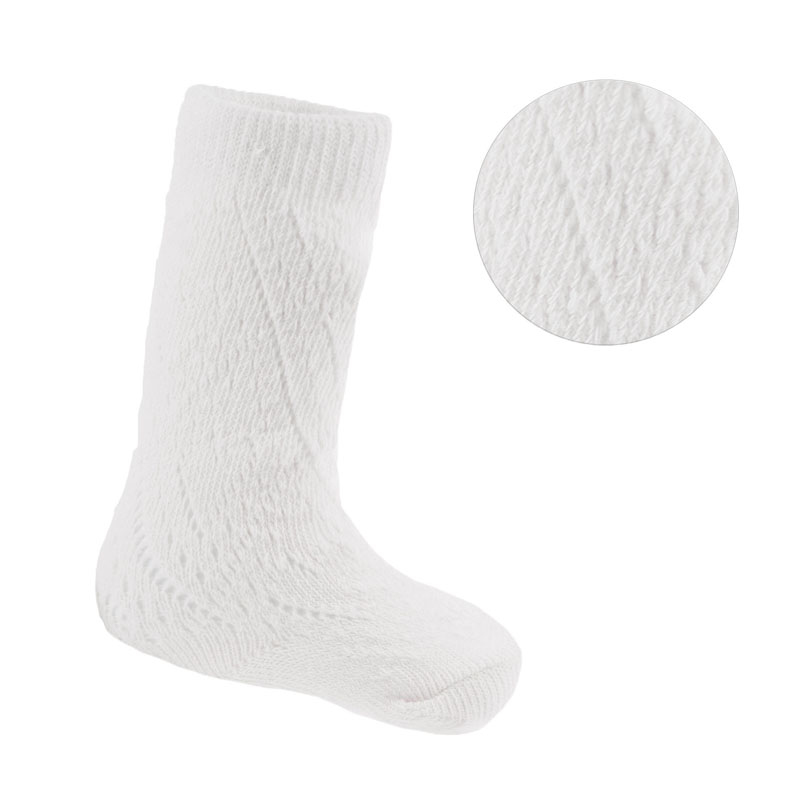 Soft Touch Pelerine White Knee Socks