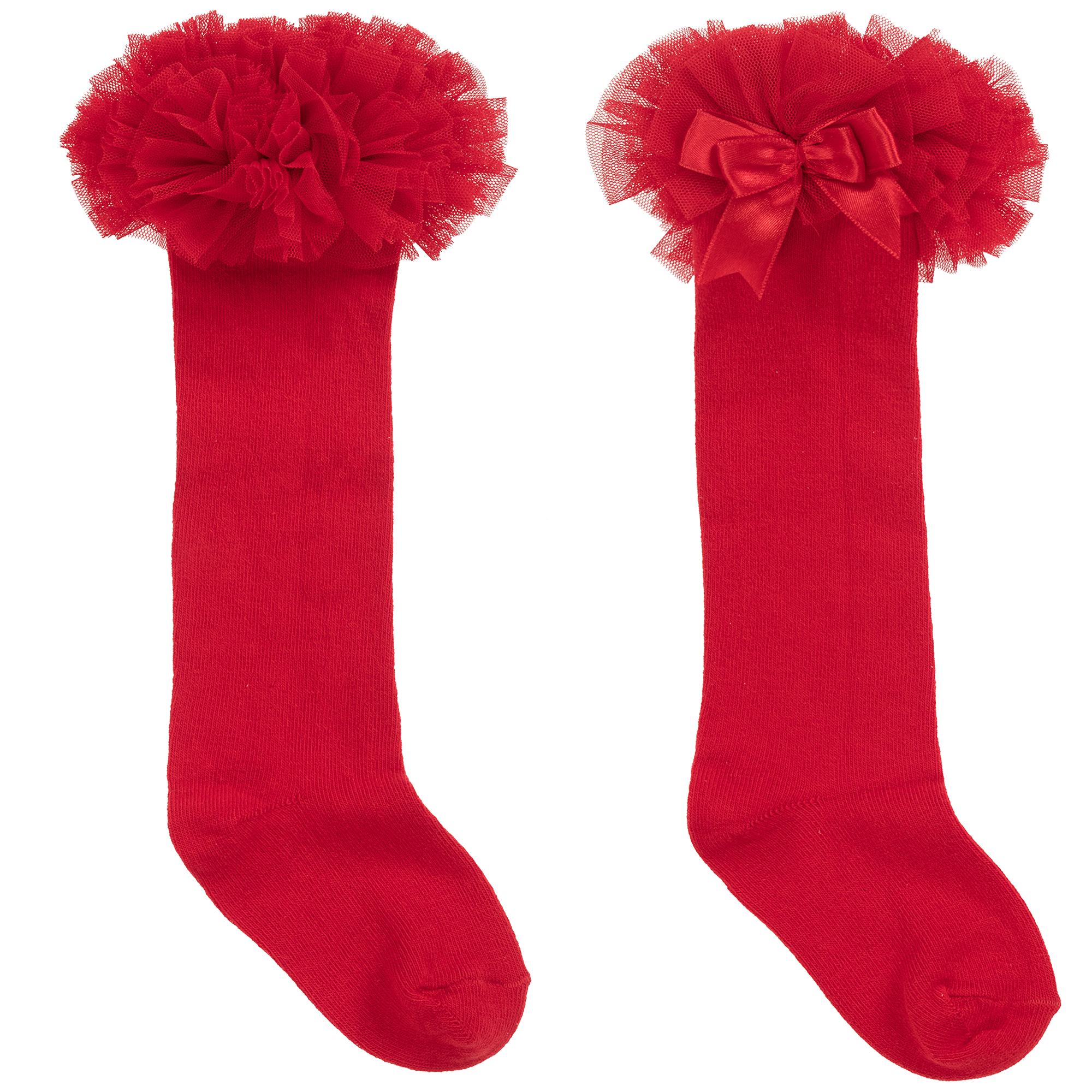 Beau Kid Red Knee High Tutu Socks