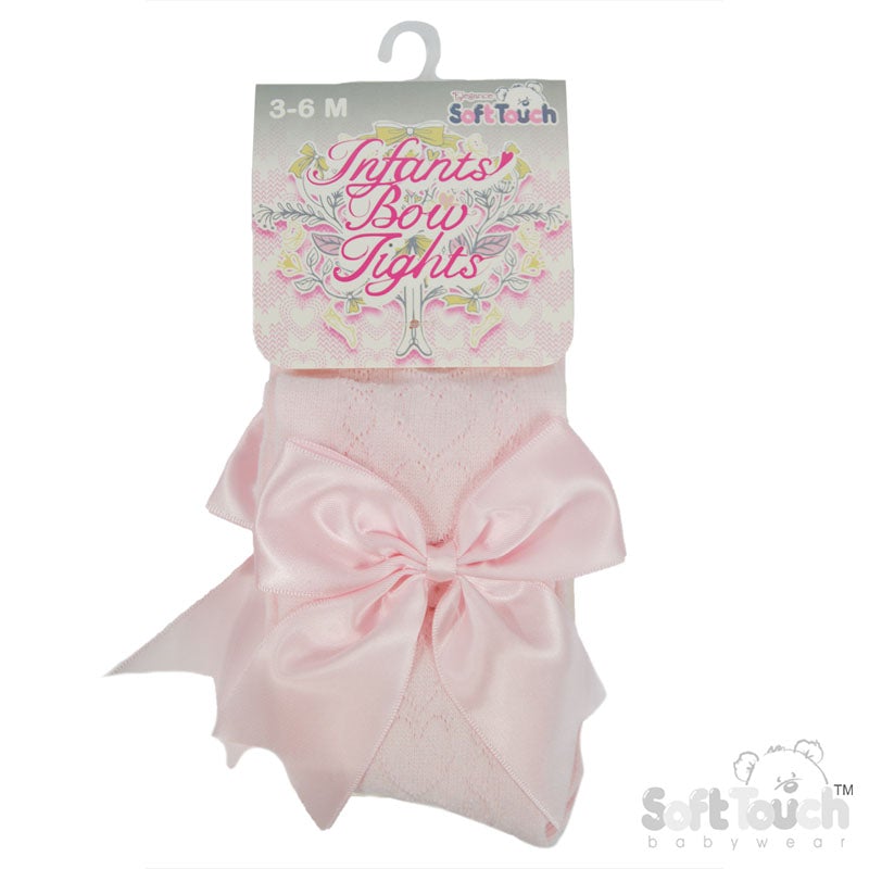 Soft Touch Pink Pattern Tight with Bow
