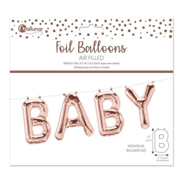 Baby Foil Balloon Rose Gold