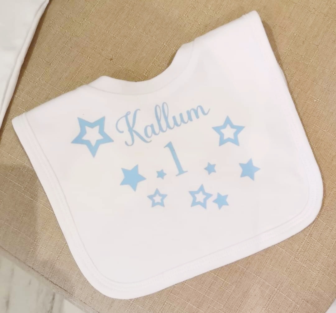 Personalised Boys Name and Age Bib