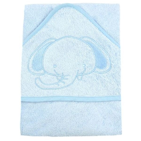 Soft Touch Elephant Blue Hooded Baby Towel