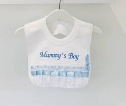 Mummys Boy Frilly Bib