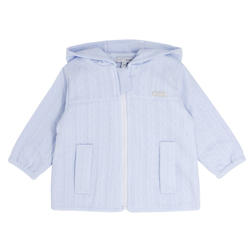 Blues Baby Boys Cable Jacquard Hooded Jacket