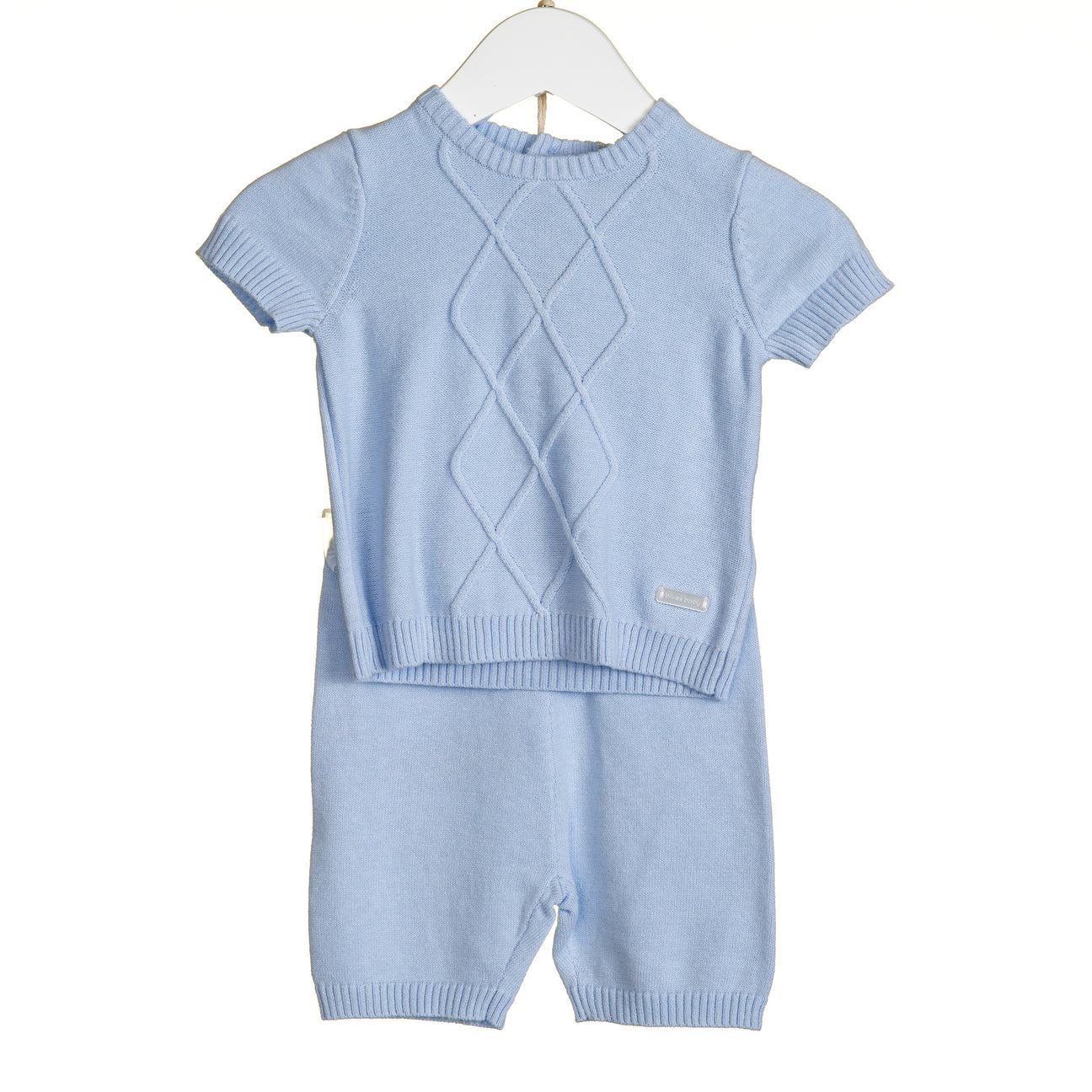 Blues Baby Cable Knit Top and Short Set