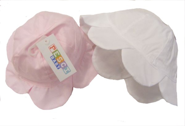 Pesci White Cotton Petal Hat