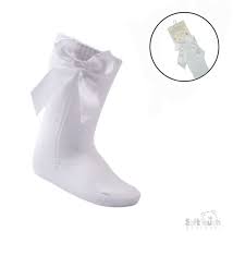 Soft Touch White KH Socks with Bow