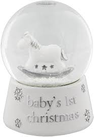 Bambino Babys First Christmas Snow Globe