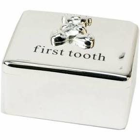 Bambino First Tooth Teddy Silver Box