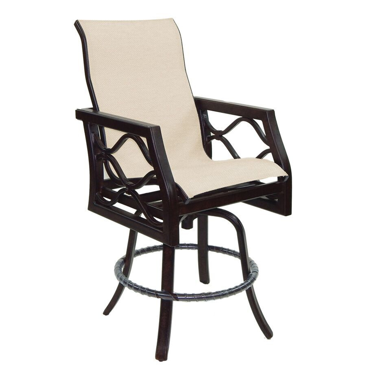 VILLA BIANCA HIGH BACK SLING SWIVEL COUNTER STOOL