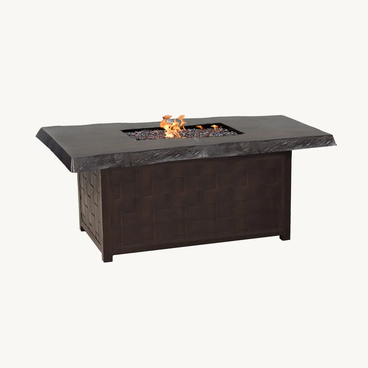 52″ CLASSICAL RECTANGULAR FIREPIT COFFEE TABLE