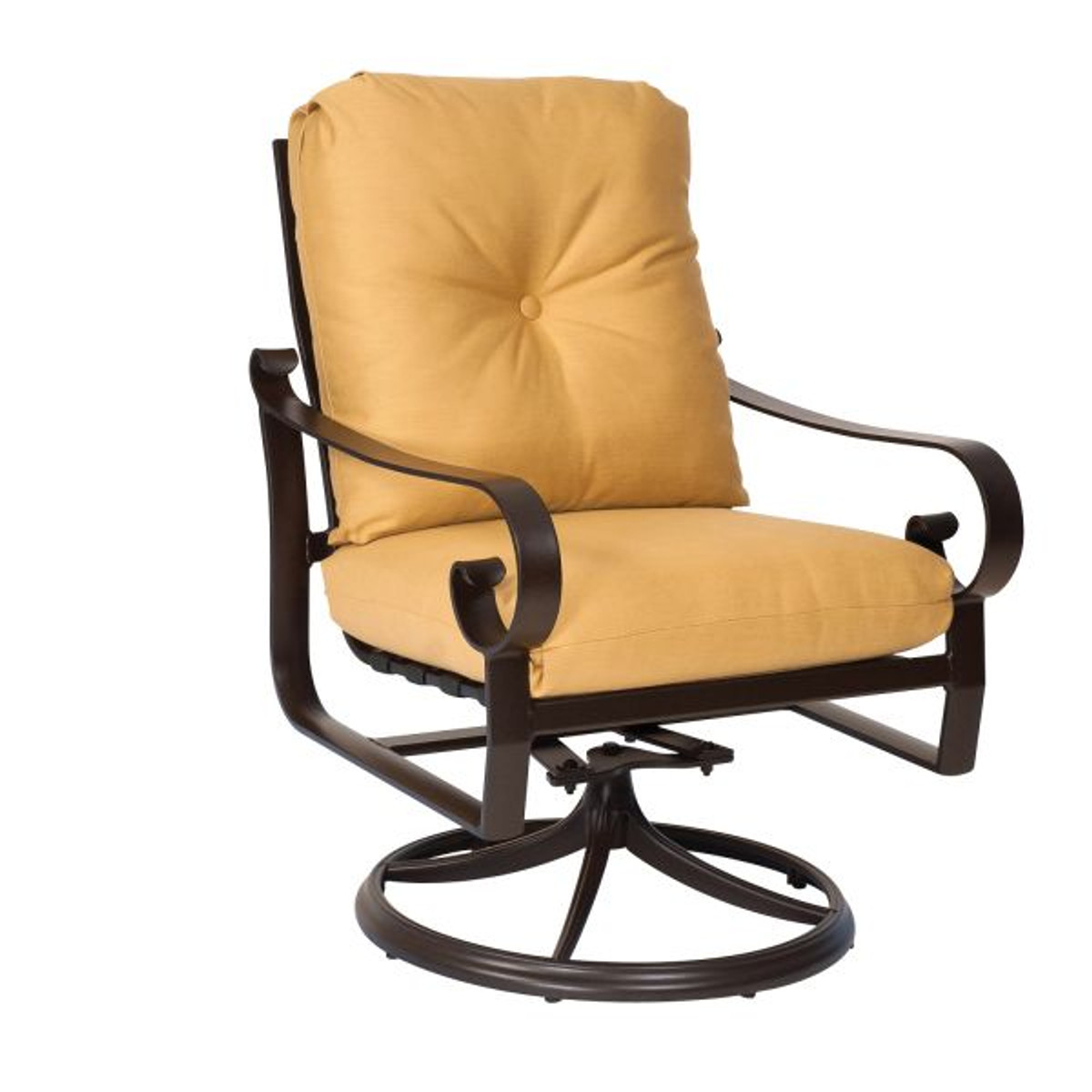 BELDEN CUSHION SWIVEL ROCKING DINING ARMCHAIR