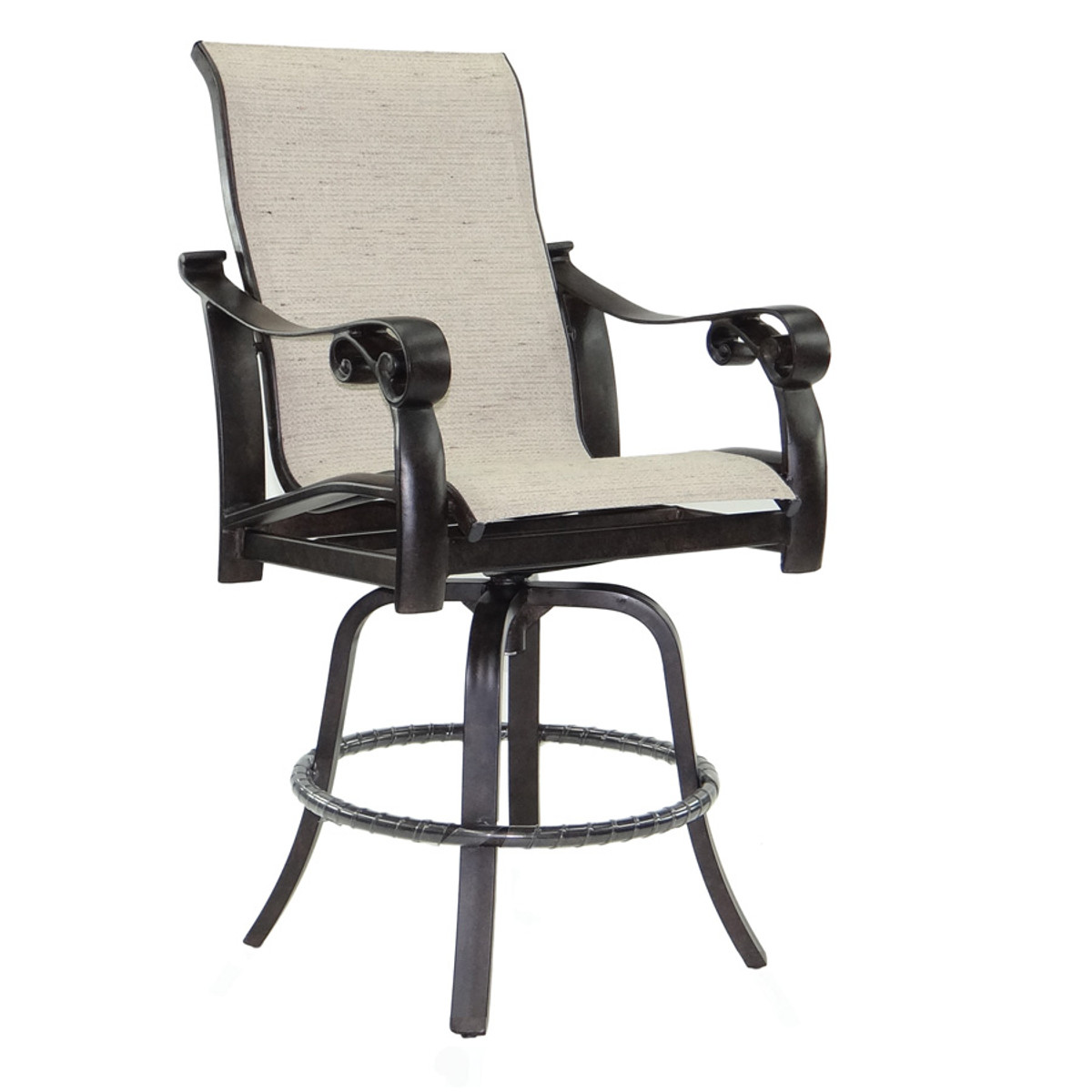 BELLANOVA HIGH BACK SLING SWIVEL COUNTER STOOL