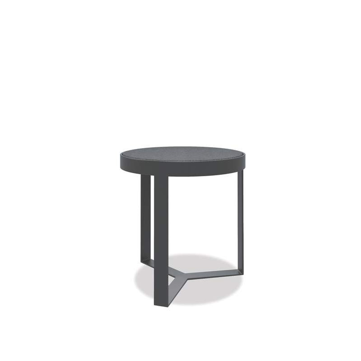 Bazaar 18" Polished Granite Round End Table