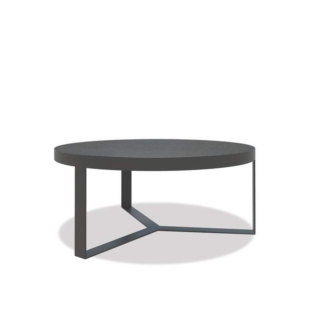 Bazaar 38" Polished Granite Round End Table