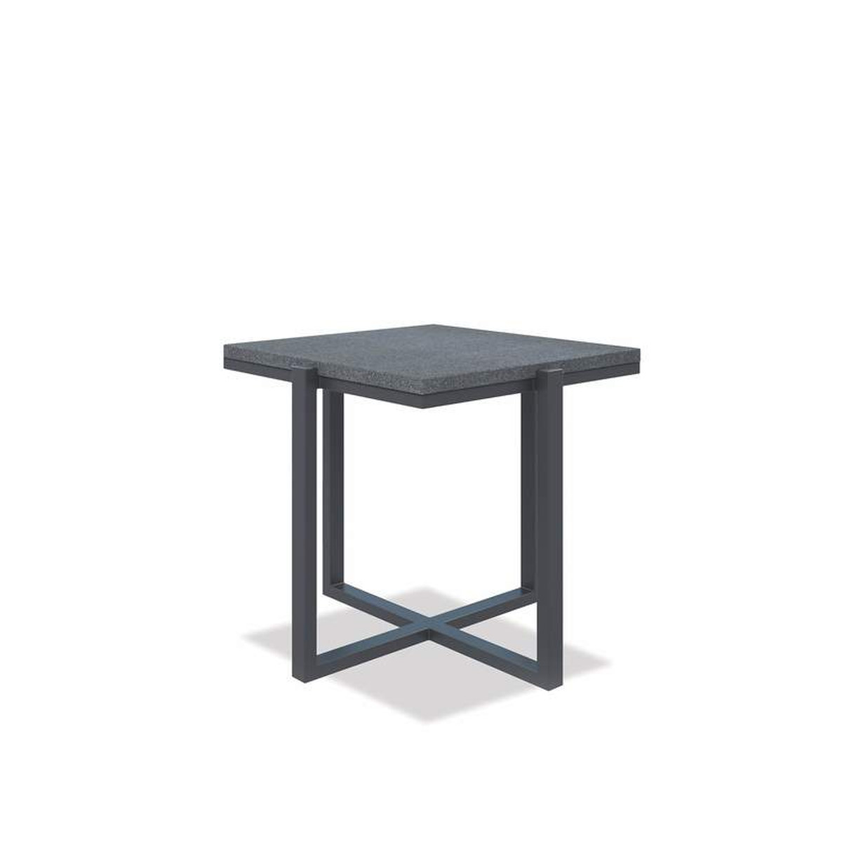 Bazaar Honed Granite Top Square End Table