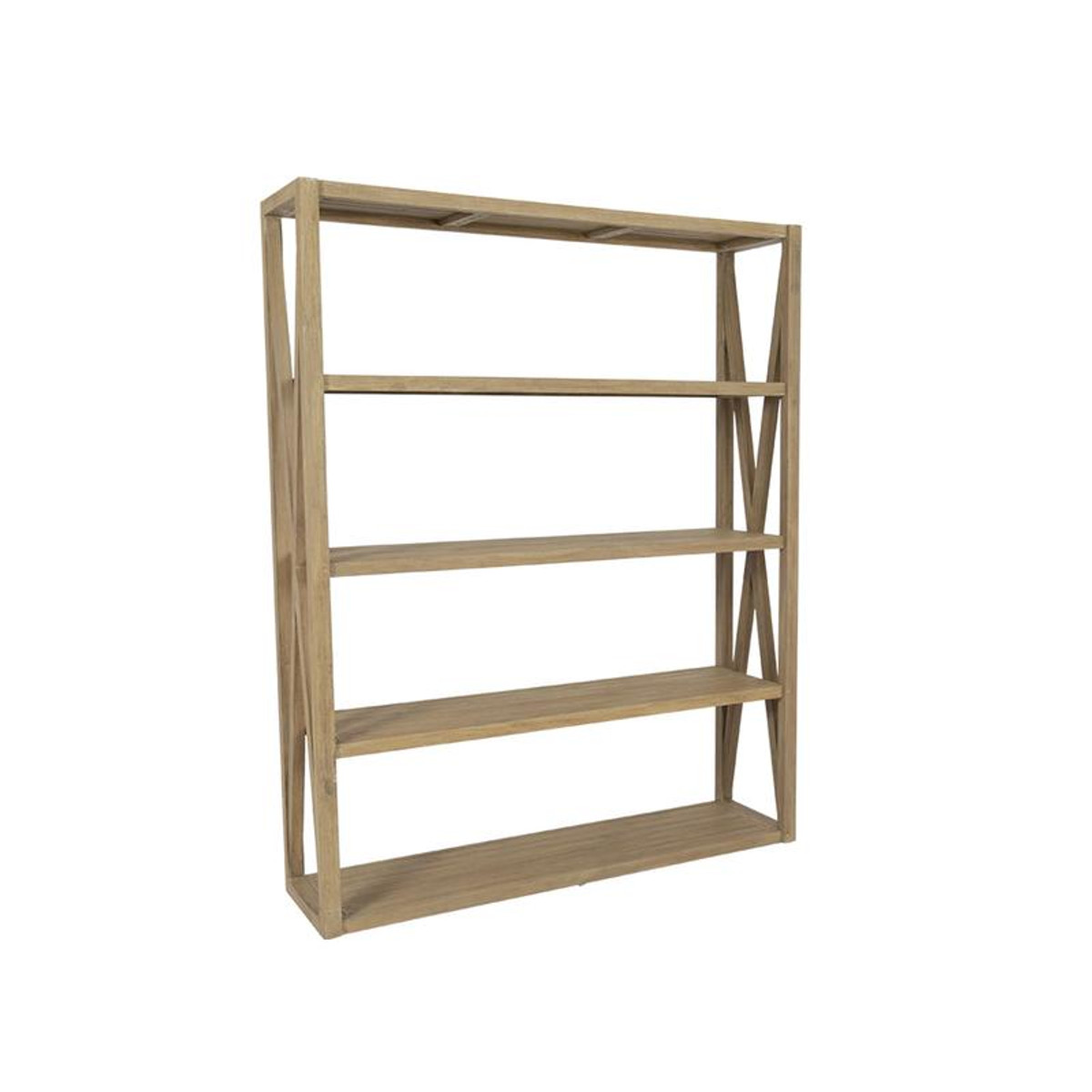 Coastal Teak X Bookcase