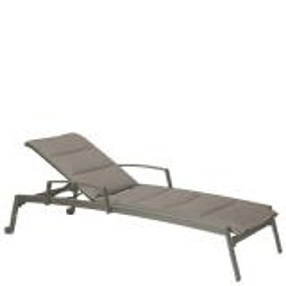 Elance Padded Sling Chaise Lounge With Wheels
