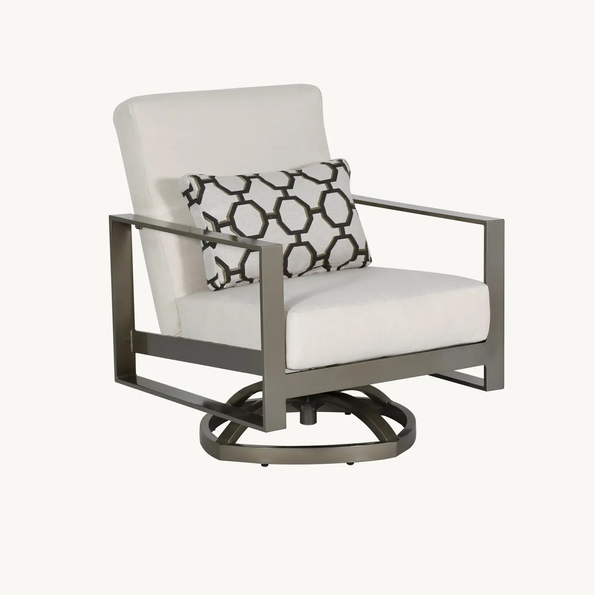 PARK PLACE HIGH BACK CUSHIONED LOUNGE SWIVEL ROCKER