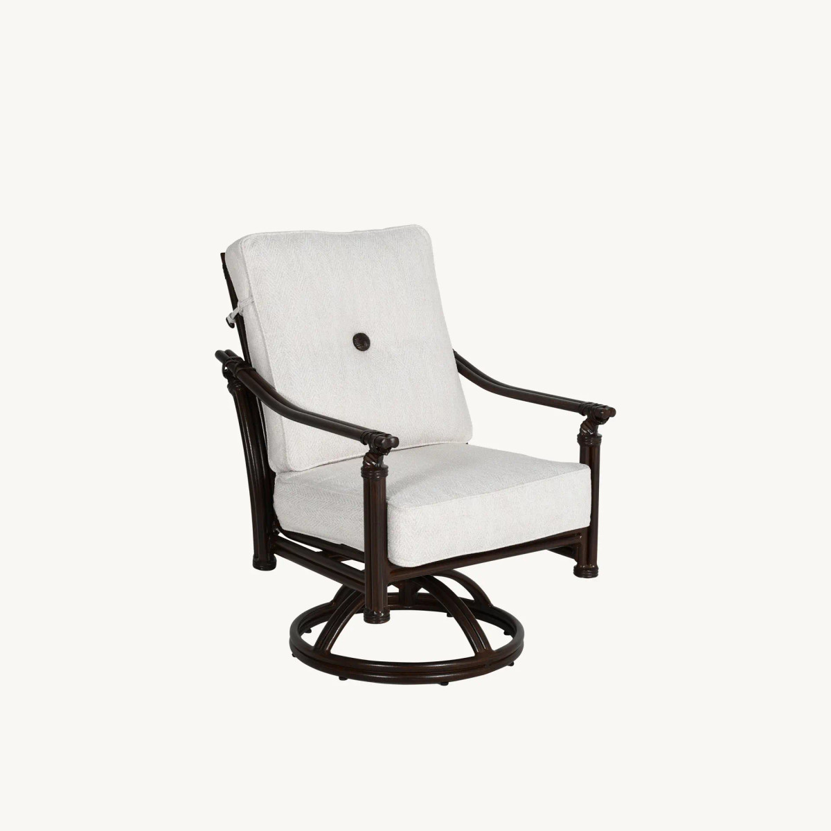 COCO CUSHIONED DINING SWIVEL ROCKER