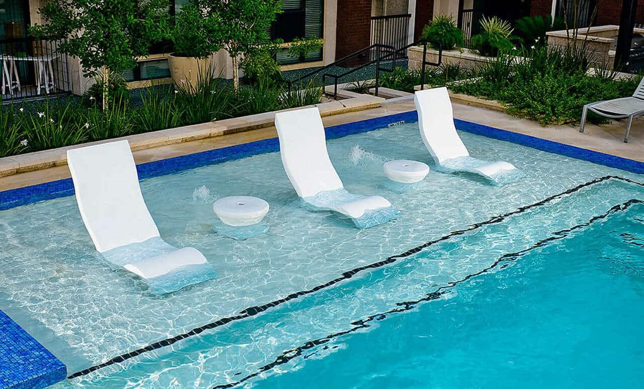 Baja Shelf Swimming Pool Ledge Loungers Baja Shelf In Pool Lounge