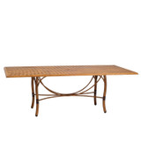 Glade Isle Tables Rectangular Dining Table with Thatch Top