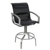 METROPOLIS PADDED SLING SWIVEL BAR STOOL