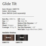 Glide Tilt 7.5 foot Bronze