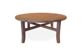 Teak 40" Round Tapered Leg Cocktail Table