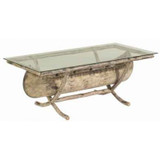 River Run Canoe Coffee Table-Glass Top