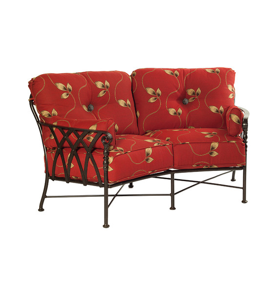 VERANDA CUSHIONED CRESCENT LOVESEAT