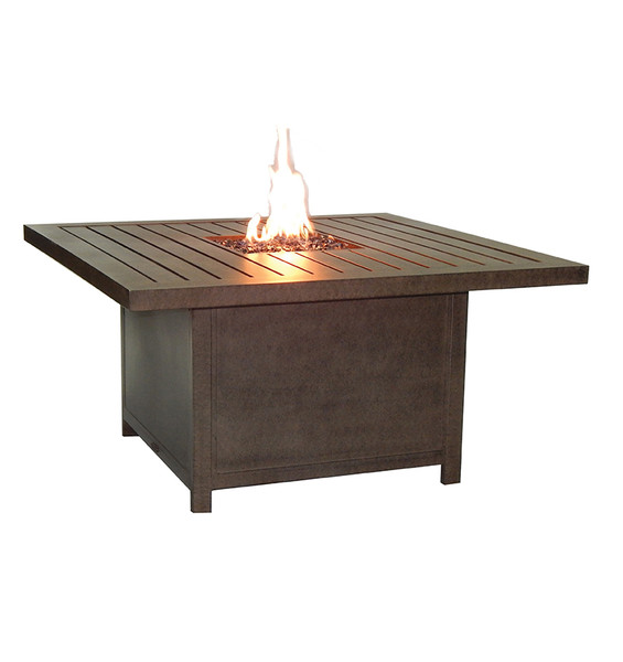 Castelle Outdoor Heating Moderna 44" Square Coffee Table With Firepit