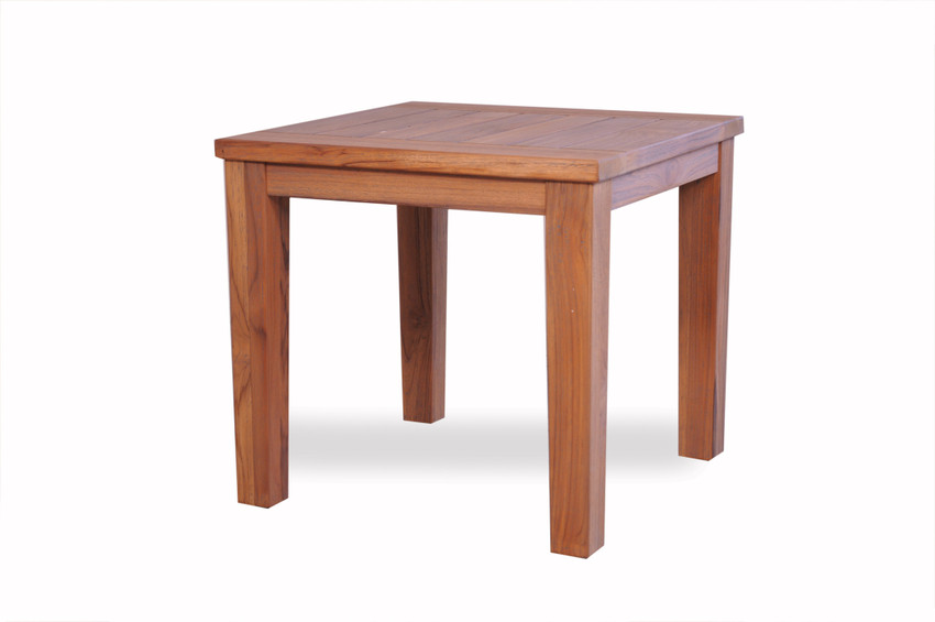 Teak 24" Square Tapered Leg End Table