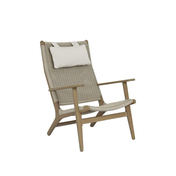 Coastal Teak Cushionless High Back Chair