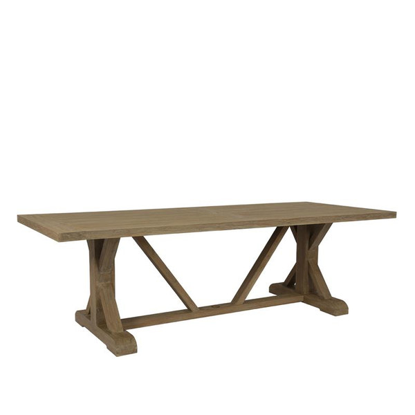 Coastal Teak 94" Trestle Dining Table