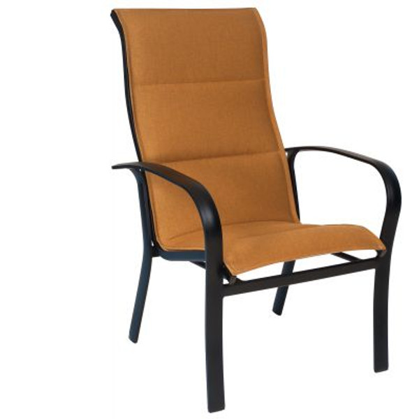 FREMONT SLING PADDED HIGH-BACK DINING ARMCHAIR - STACKABLE